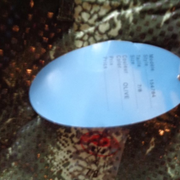 Snakeskin 3/4 jeans NWT green jeans - Picture 2 of 8